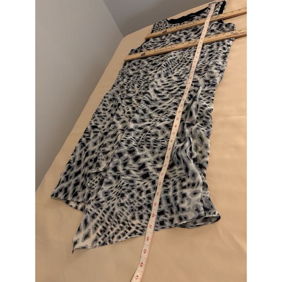 Adressing Woman Dress M Sleeveless Lined Zipper Back Overlay Shift Avant Garde - Picture 11 of 13